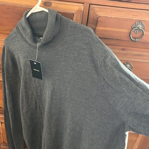 NWT Nordstrom Plus Women’s Gray 100% Washable Merino Wool Sweater Size 3XL - Picture 3 of 7